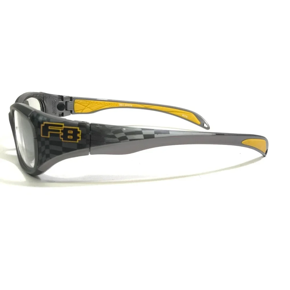 Rec Specs Athletic Goggles Frames Morpheus II 375 Yellow Gray Checks 53-17-130